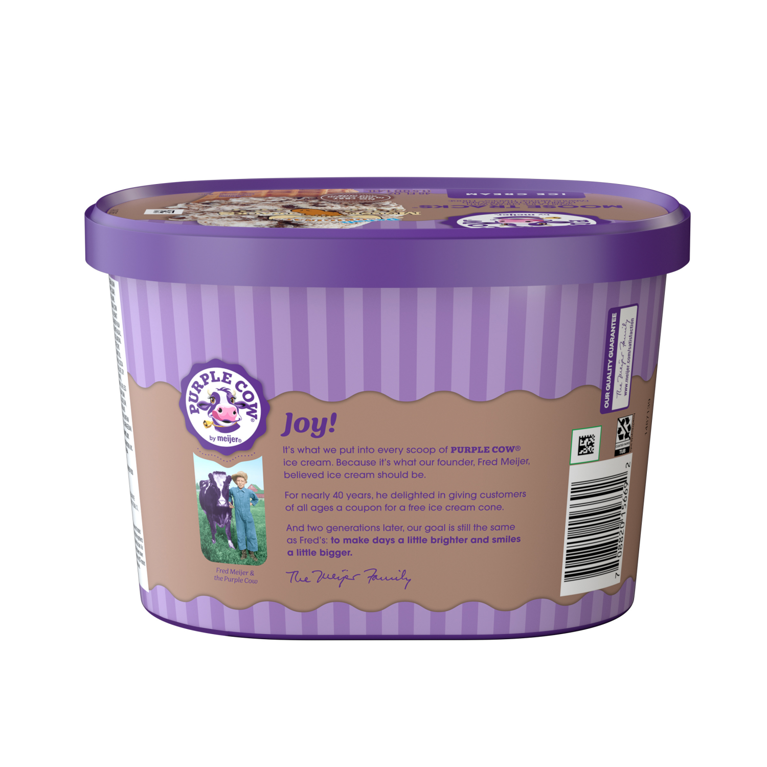 slide 5 of 5, Purple Cow Moose Tracks Ice Cream, 1.5 qt, 1.5 qt