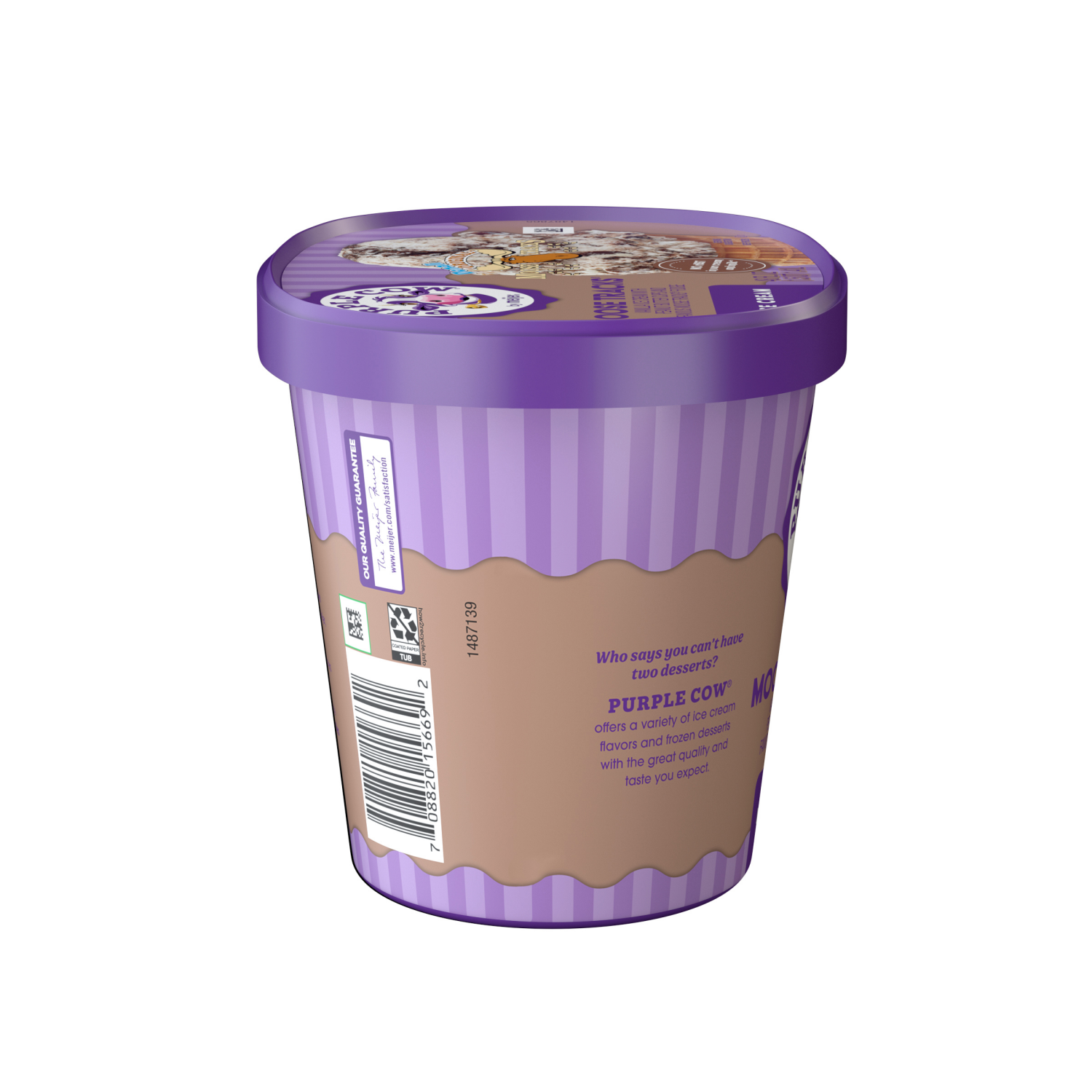 slide 3 of 5, Purple Cow Moose Tracks Ice Cream, 1.5 qt, 1.5 qt