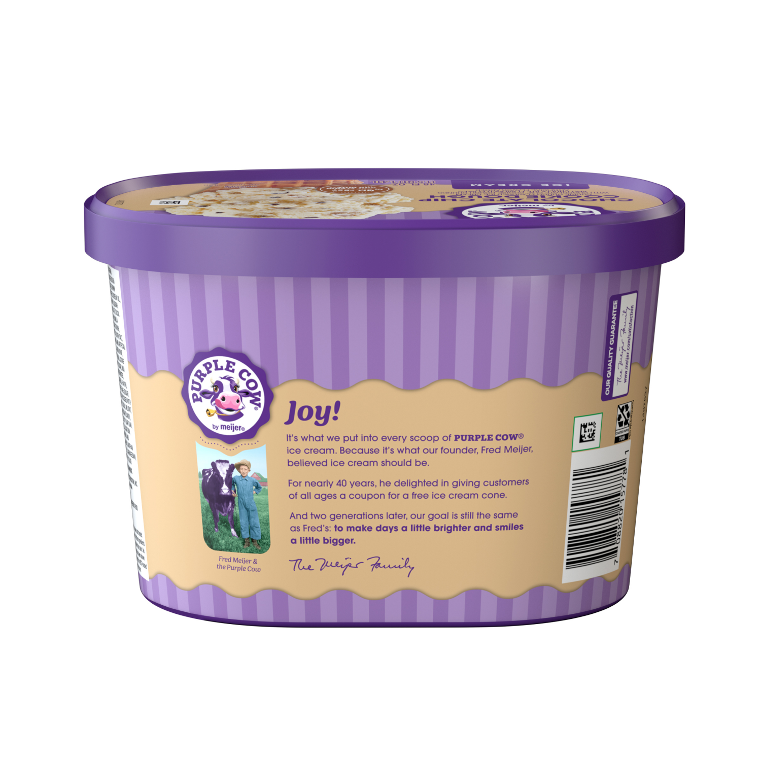 slide 4 of 5, Purple Cow Chocolate Chip Cookie Dough Ice Cream, 1.5 qt