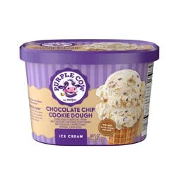 Purple Cow Chocolate Chip Cookie Dough Ice Cream