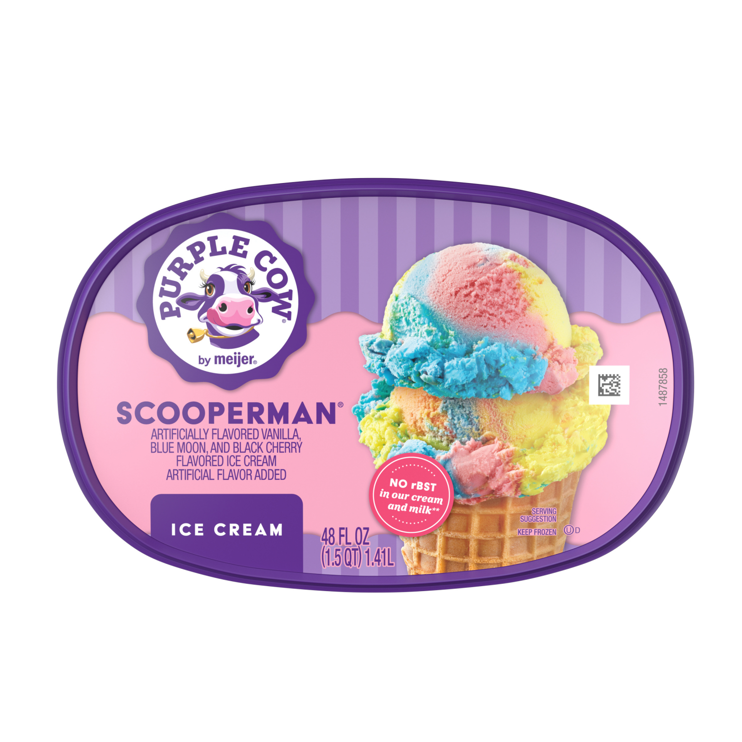slide 5 of 5, Purple Cow Scooperman Ice Cream, 1.5 qt