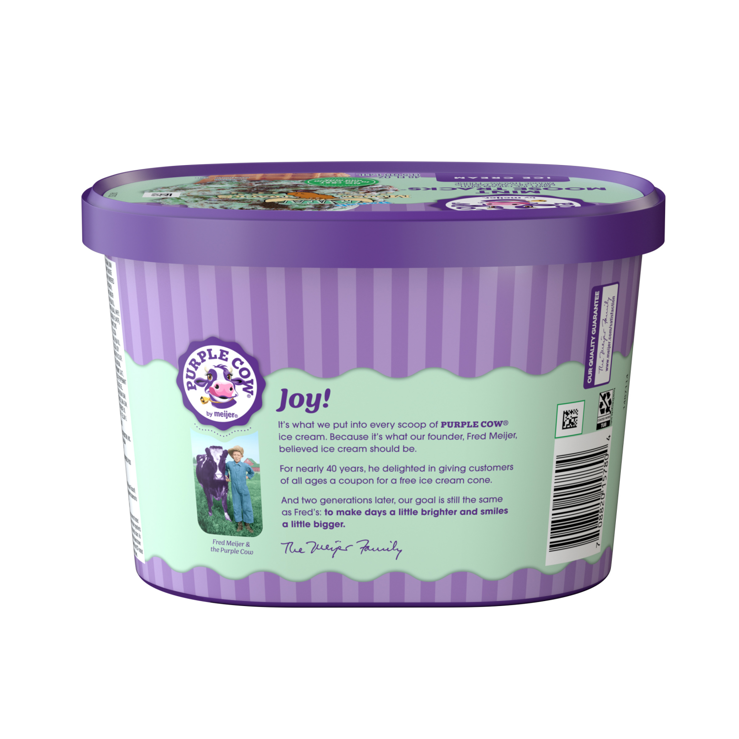 slide 2 of 5, Purple Cow Mint Moose Tracks Ice Cream, 1.5 qt