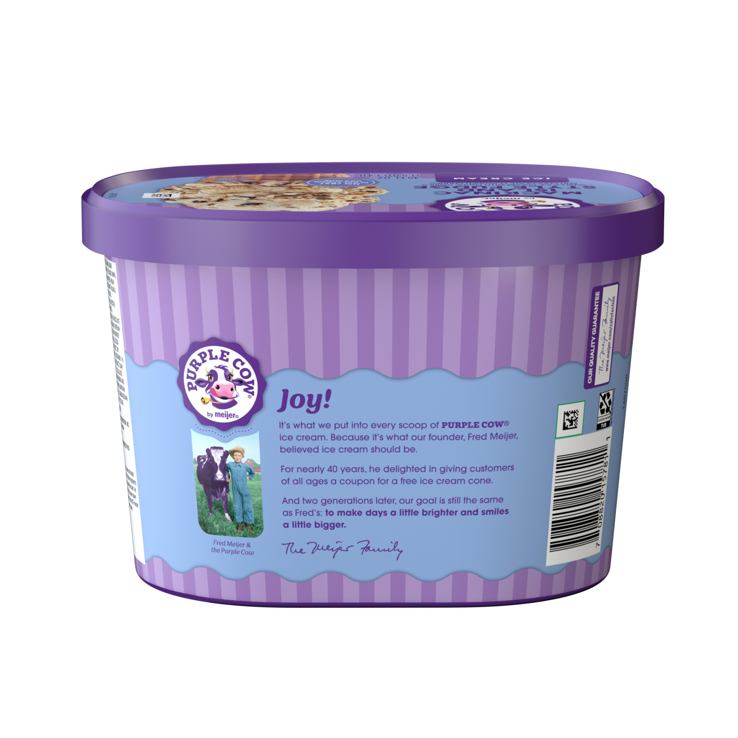 slide 2 of 5, Purple Cow Mackinac Island Fudge Ice Cream, 1.5 qt