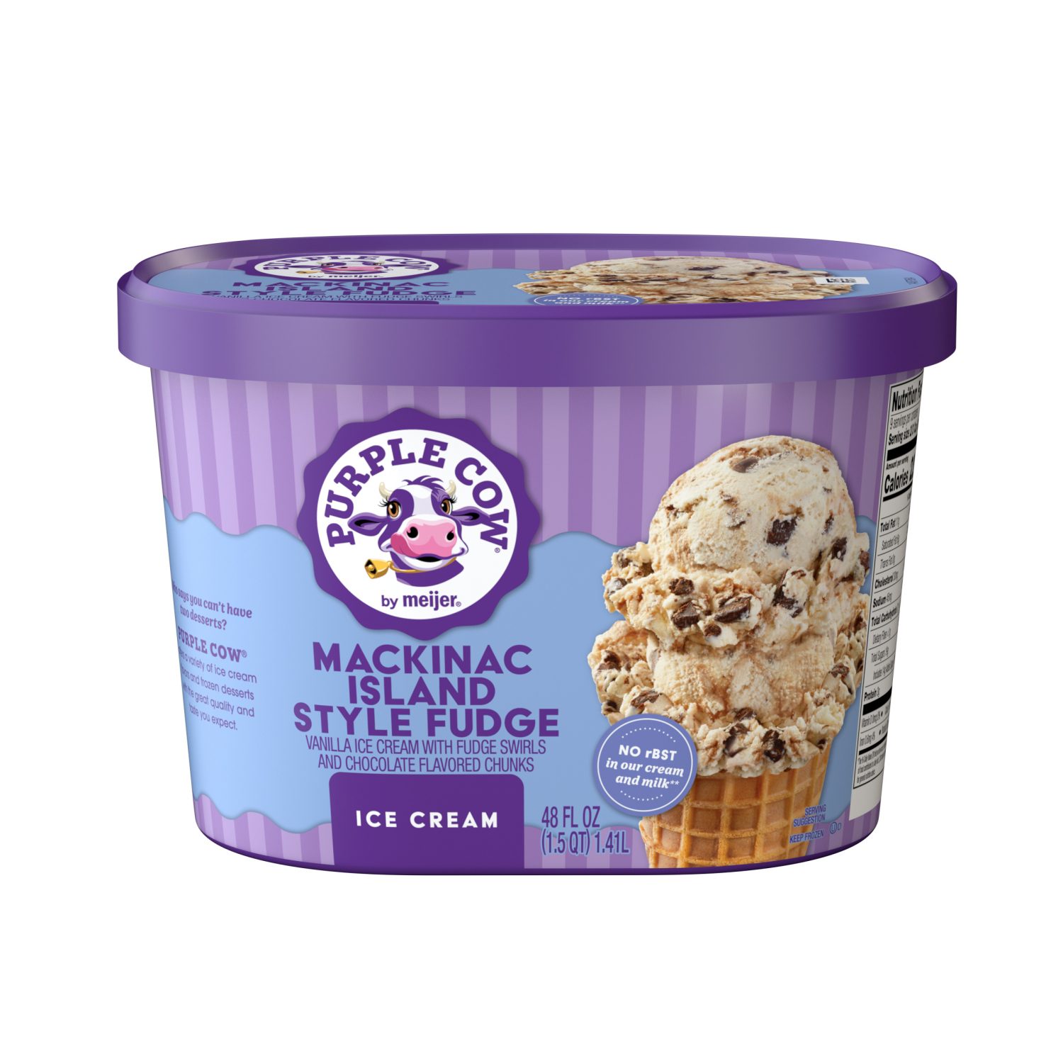 slide 1 of 5, Purple Cow Mackinac Island Fudge Ice Cream, 1.5 qt