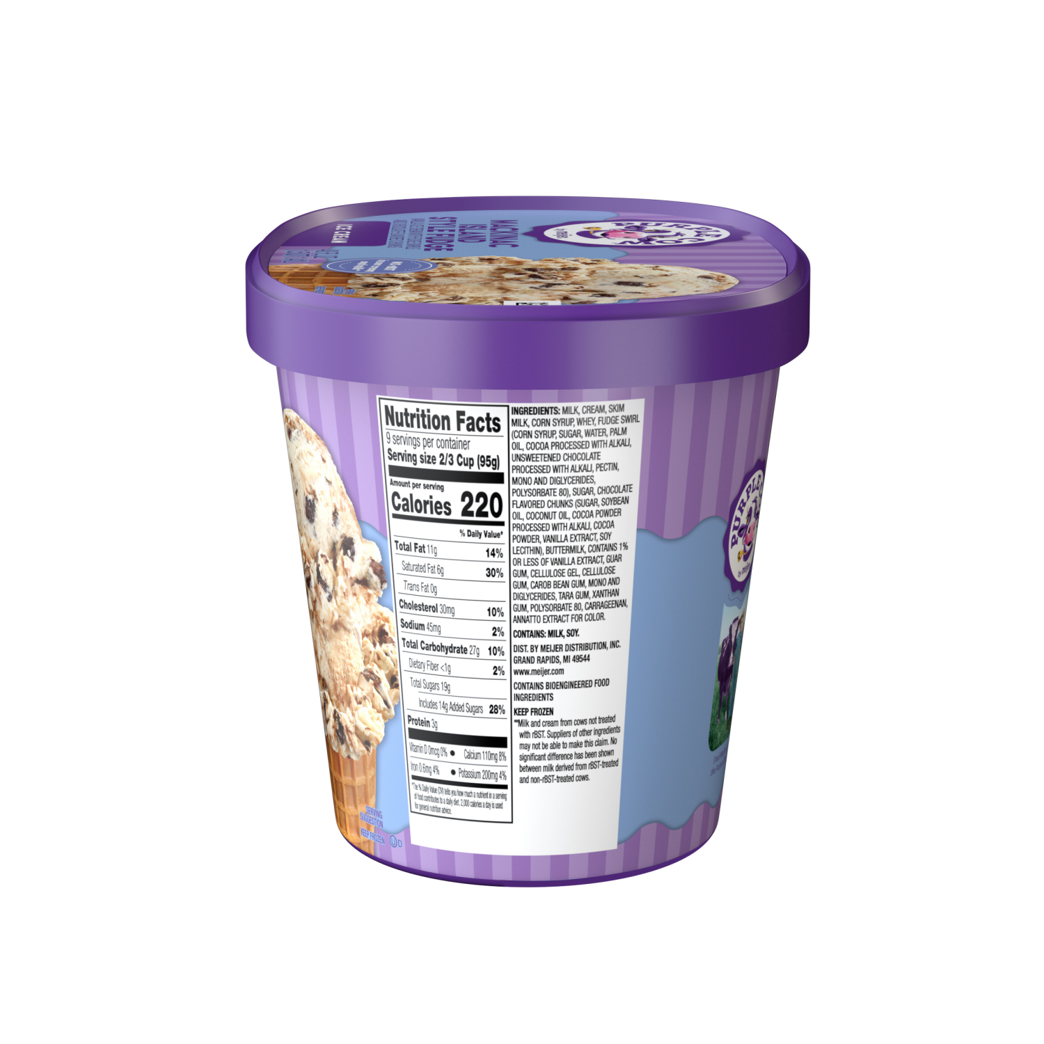 slide 4 of 5, Purple Cow Mackinac Island Fudge Ice Cream, 1.5 qt