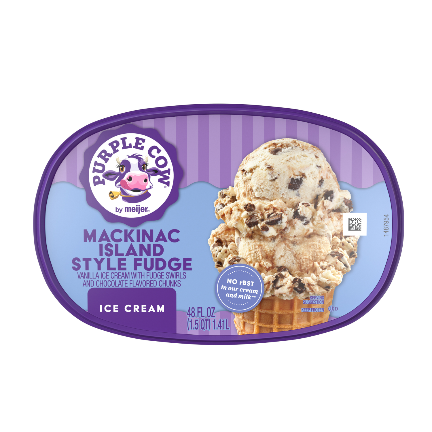 slide 5 of 5, Purple Cow Mackinac Island Fudge Ice Cream, 1.5 qt