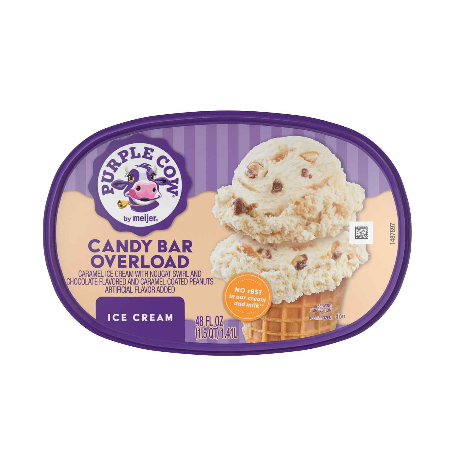slide 5 of 5, Purple Cow Candy Bar Overload Ice Cream, 1.5 qt, 1.5 qt