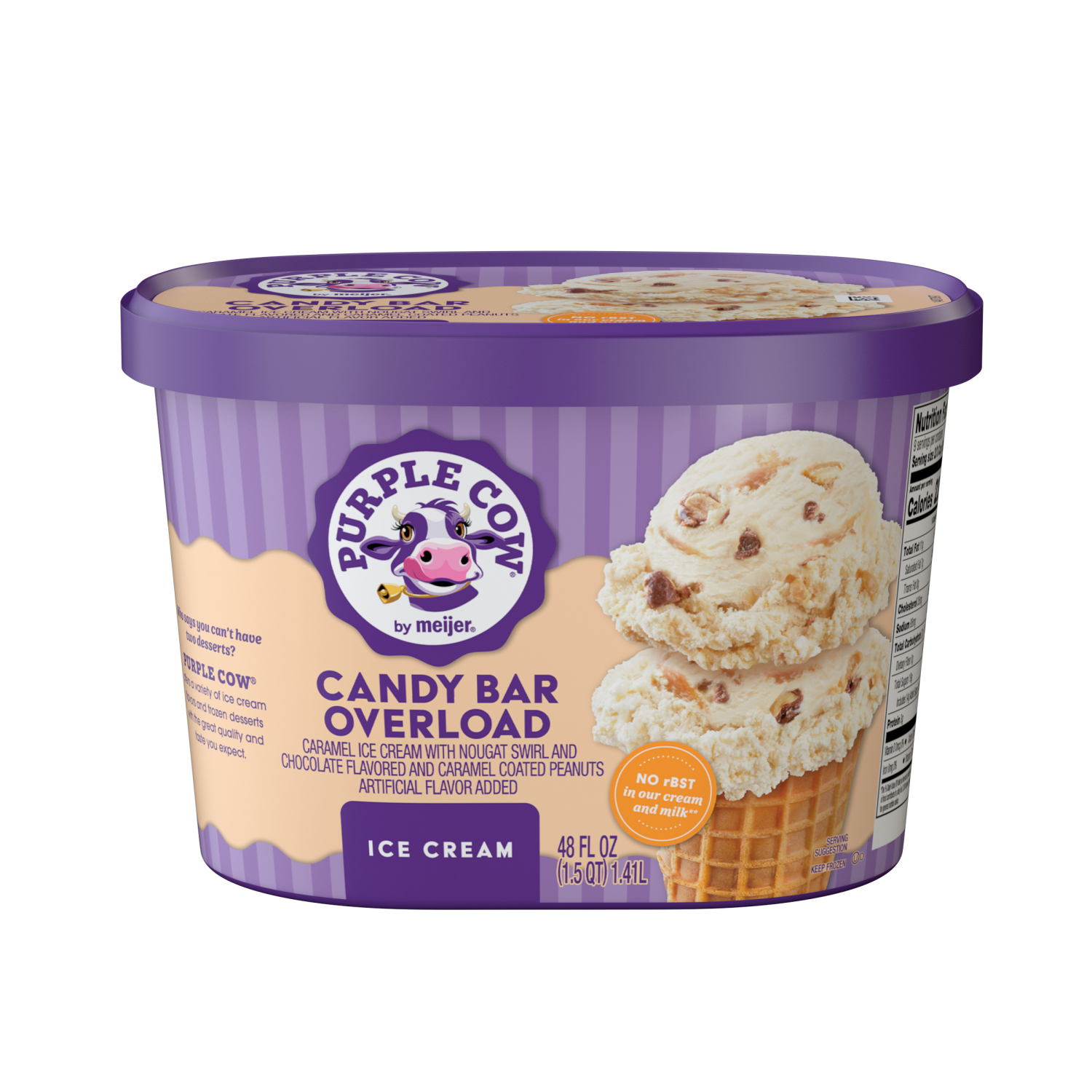 slide 1 of 5, Purple Cow Candy Bar Overload Ice Cream, 1.5 qt, 1.5 qt