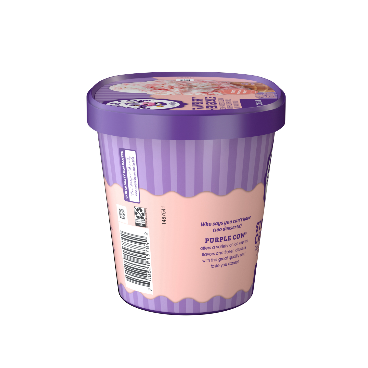 slide 3 of 5, Purple Cow Strawberry Cheesecake Ice Cream, 1.5 qt