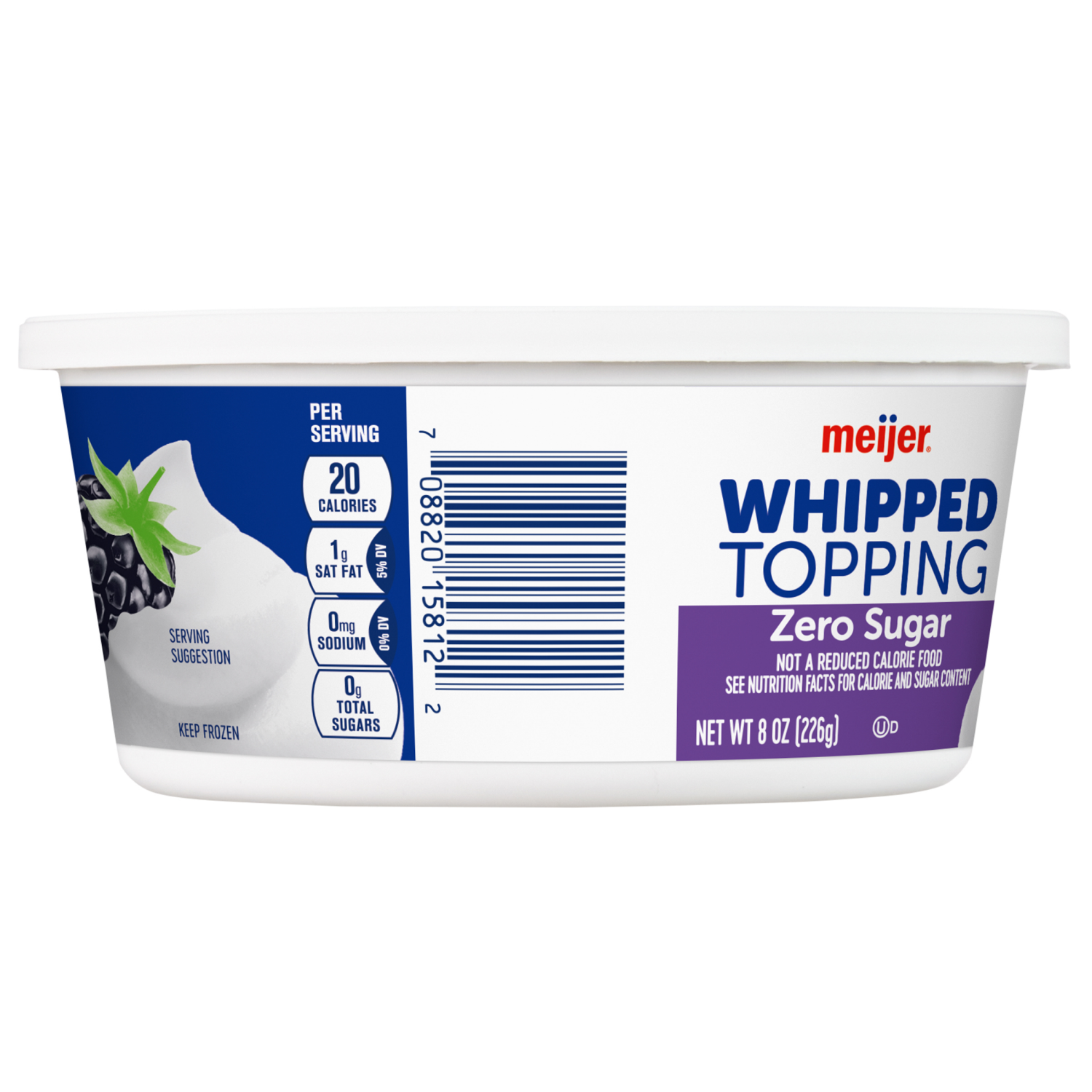 slide 2 of 3, Meijer Whipped Topping Zero Sugar 8 oz, 8 oz