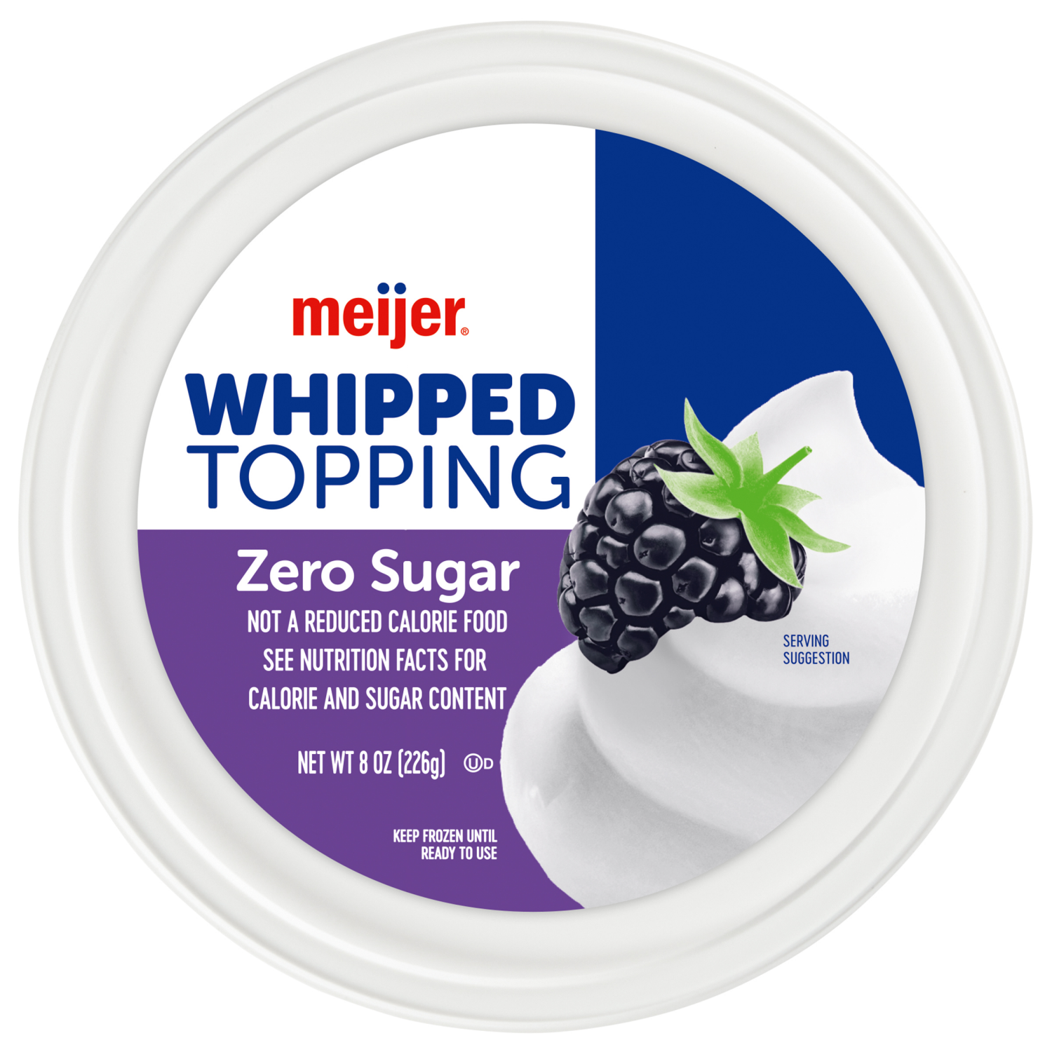 slide 3 of 3, Meijer Whipped Topping Zero Sugar 8 oz, 8 oz