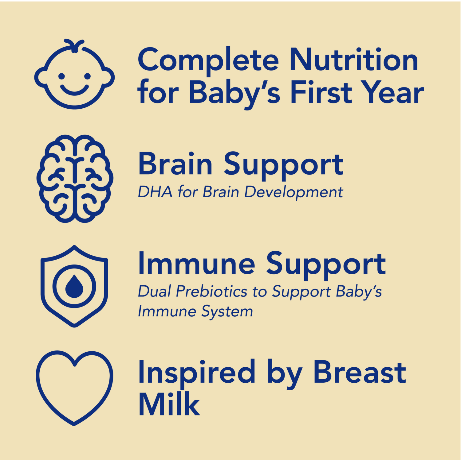 slide 6 of 8, Meijer Infant Formula Milk-Based Powder with Iron; Provides Complete Nutrition; DHA for Brain Support; Dual Prebiotics for Immune Support, 33.2OZ, 33.2 oz