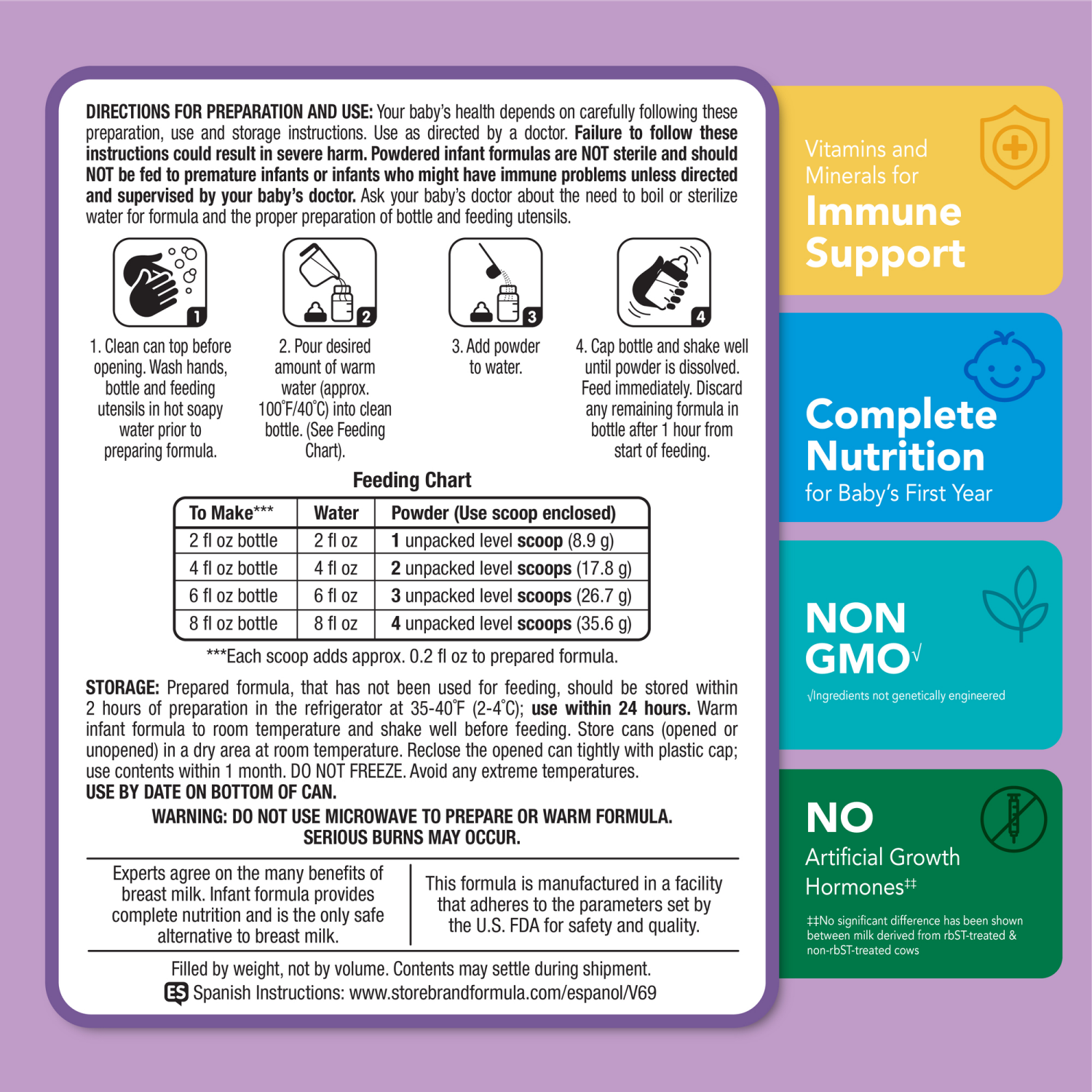 slide 3 of 8, Meijer Gentle Infant Formula Milk-Based Powder with Iron; for Fussiness, Gas and Crying; DHA to Support Brain Development; Easy to Digest, 12.5OZ, 12.5 oz