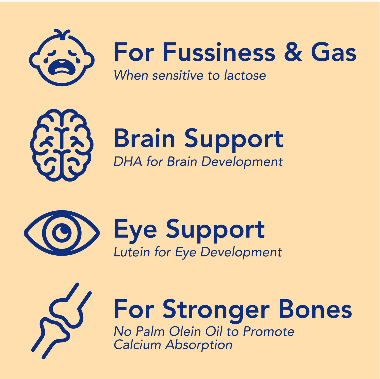 slide 6 of 8, Meijer Sensitivity Infant Formula Milk-Based Powder with Iron; for Fussiness and Gas When Sensitive to Lactose; DHA, Vitamin E and Lutein; No Artificial Growth Hormones, 32.9OZ, 32.9 oz