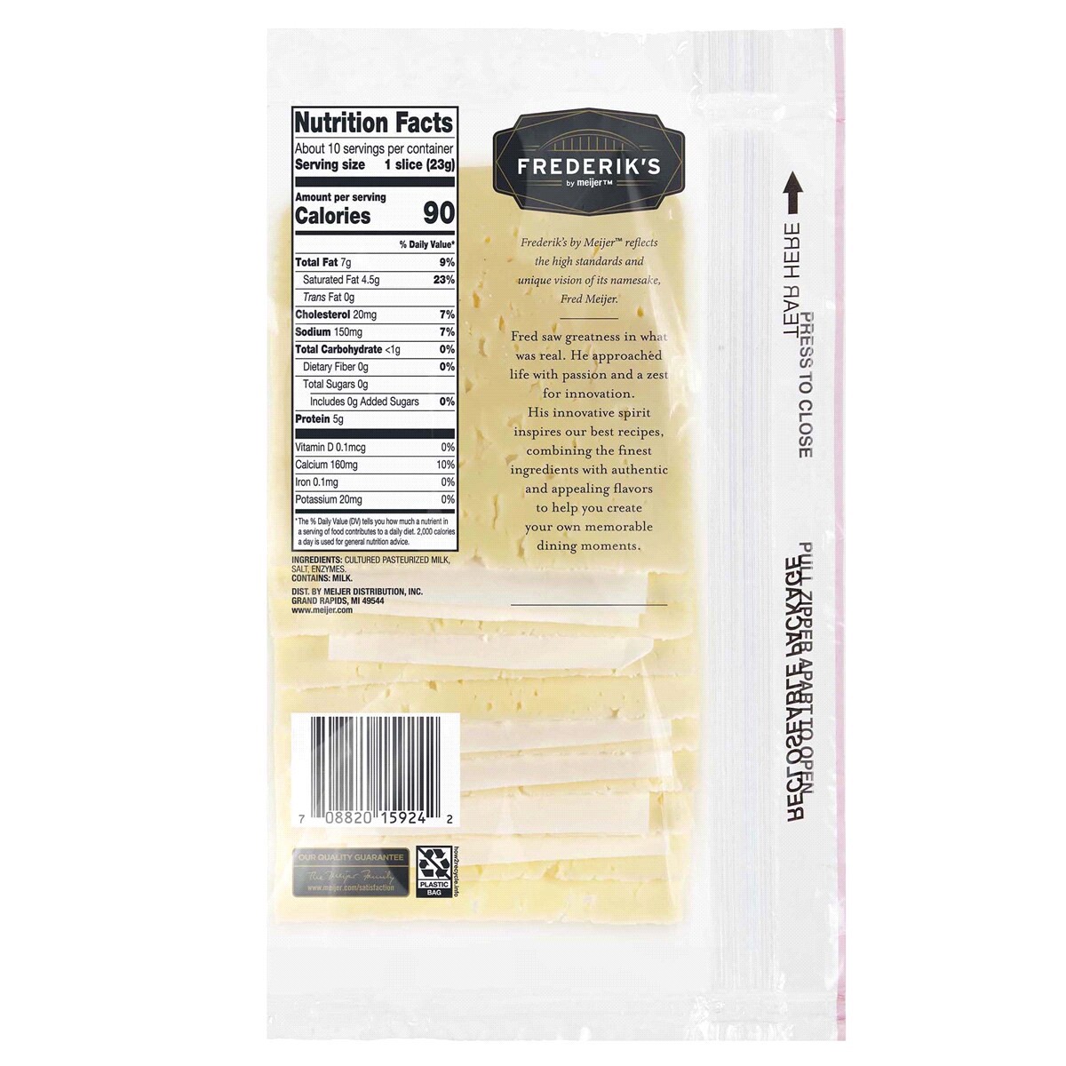 slide 2 of 2, FREDERIKS BY MEIJER Frederik's by Meijer Natural Havarti Cheese, 8 oz., 8 oz