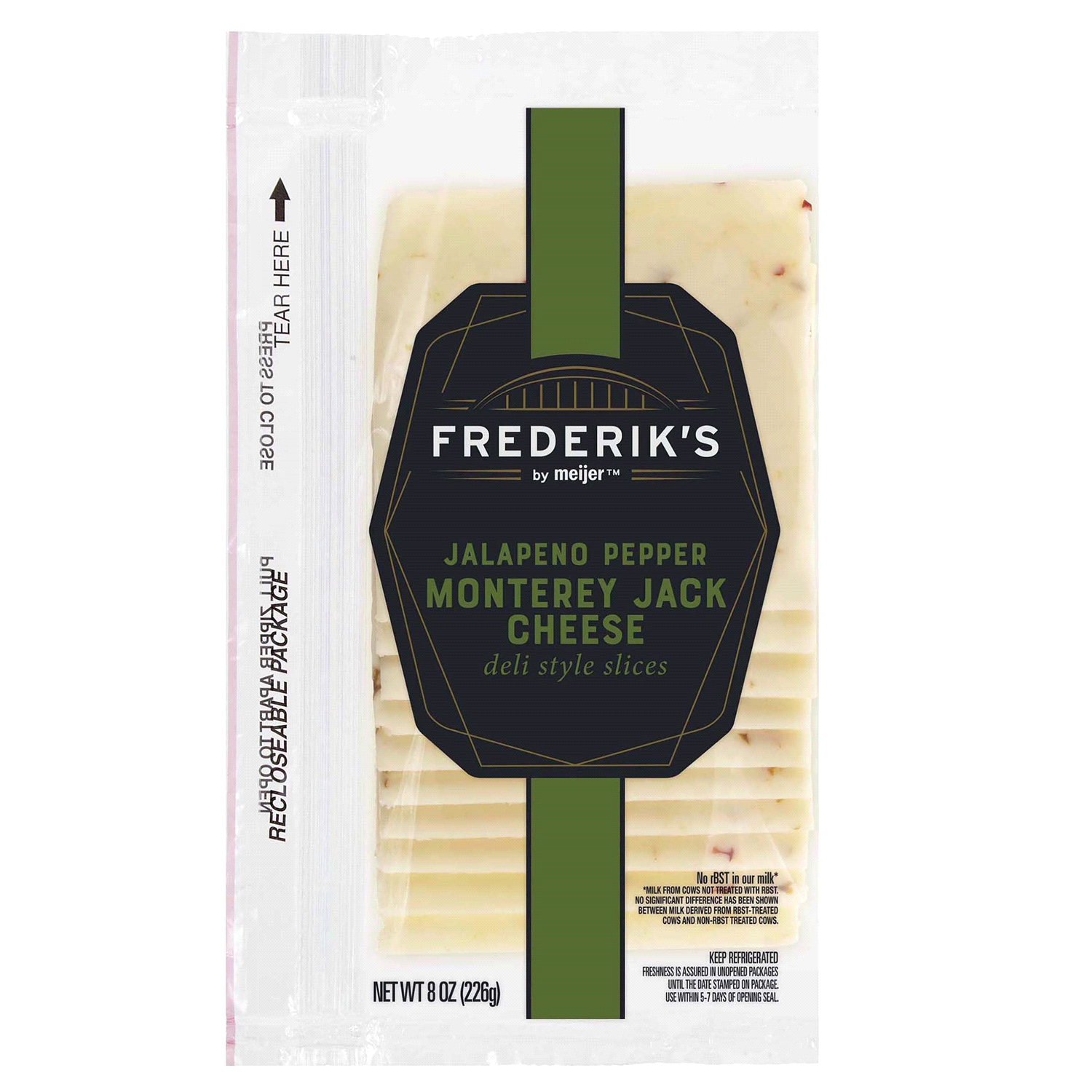 slide 1 of 2, FREDERIKS BY MEIJER Frederik's by Meijer Jalapeno Pepper Monterey Jack Cheese, 8 oz., 8 oz