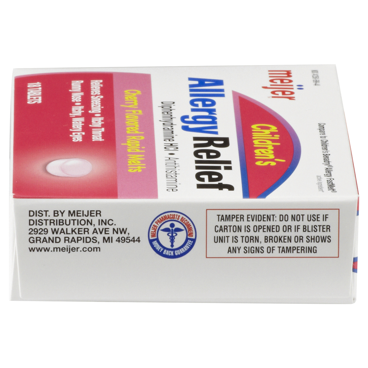 Meijer Children's Allergy Relief Diphedryl Fast Melts, Cherry 18 ct Shipt
