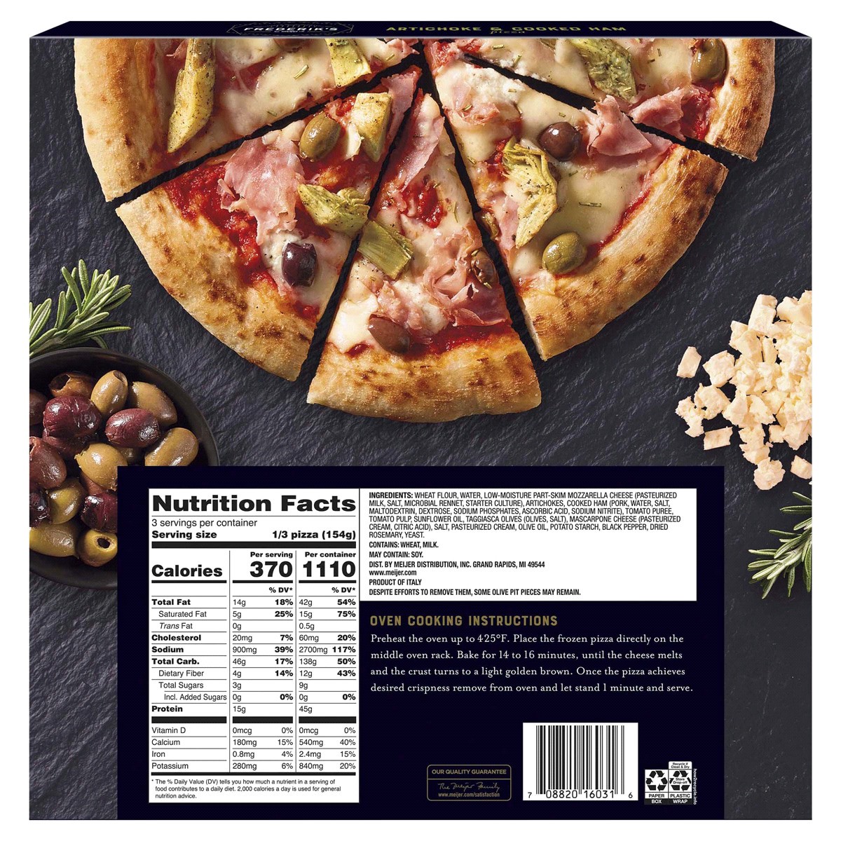 slide 21 of 29, Frederiks by Meijer Artichoke & Ham Pizza, 16.3 oz