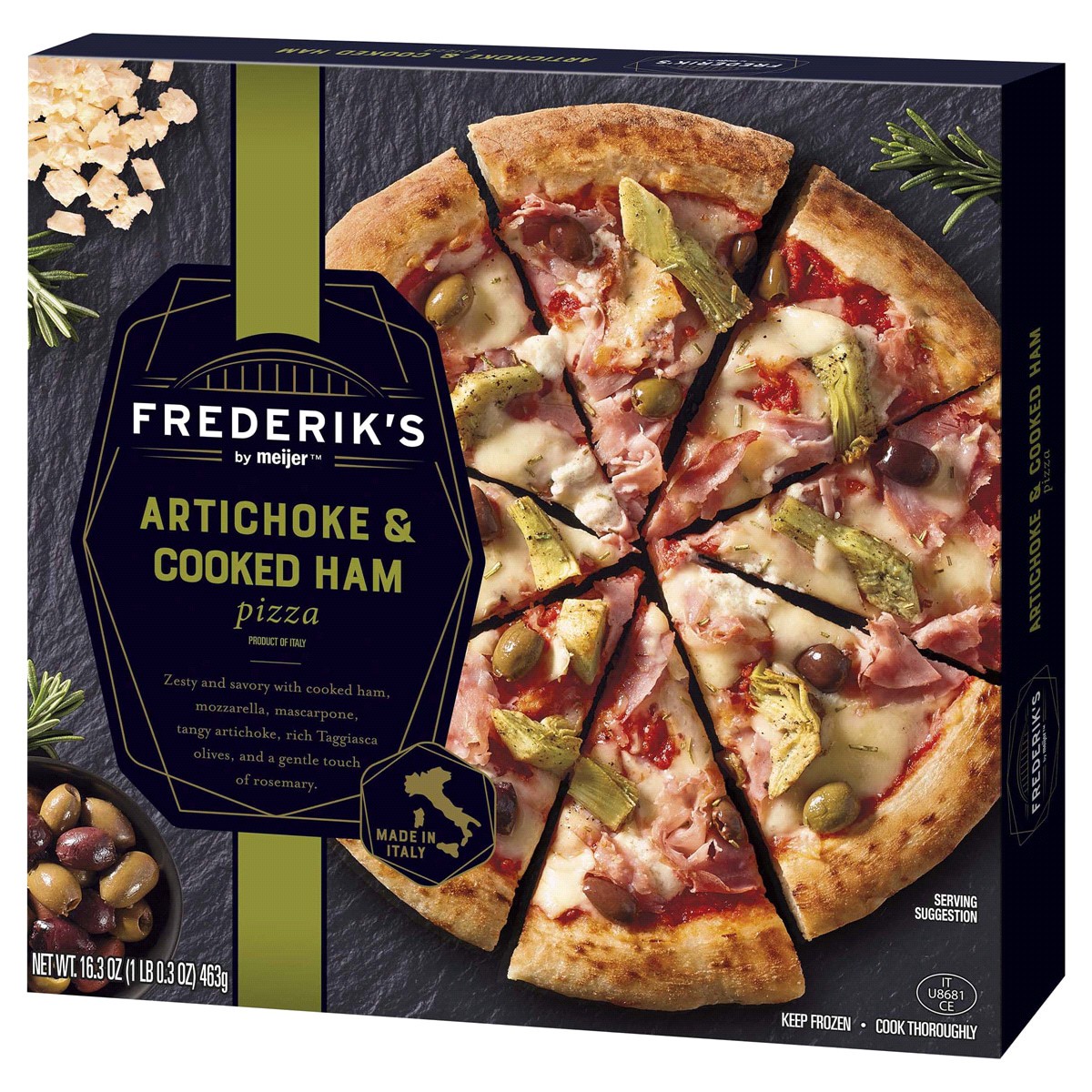 slide 9 of 29, Frederiks by Meijer Artichoke & Ham Pizza, 16.3 oz
