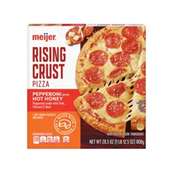 Meijer Rising Crust Hot Honey Pepperoni Frozen Pizza, 29.5 Oz
