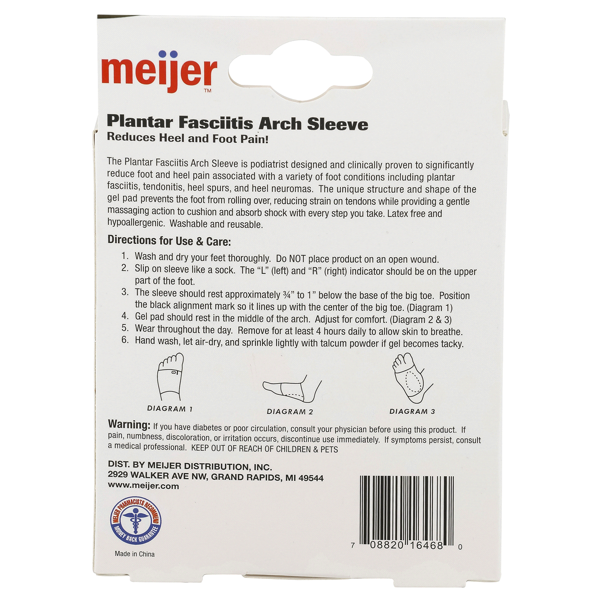 slide 2 of 2, Meijer Plantar Fasciitis Arch Sleeve, 1 ct