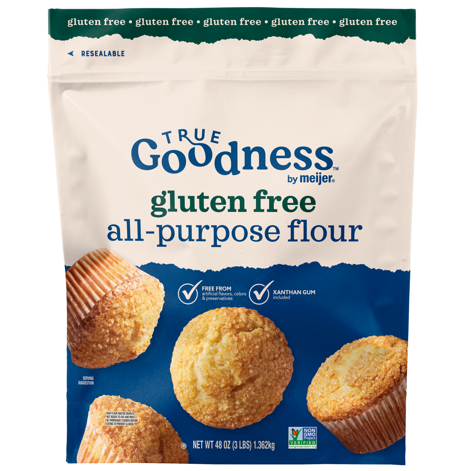 slide 1 of 2, True Goodness All-Purpose Flour, Gluten Free, 48 oz, 48 oz