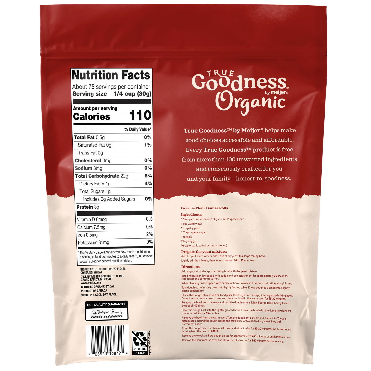 slide 2 of 2, True Goodness Organic All Purpose Flour, 5 lb