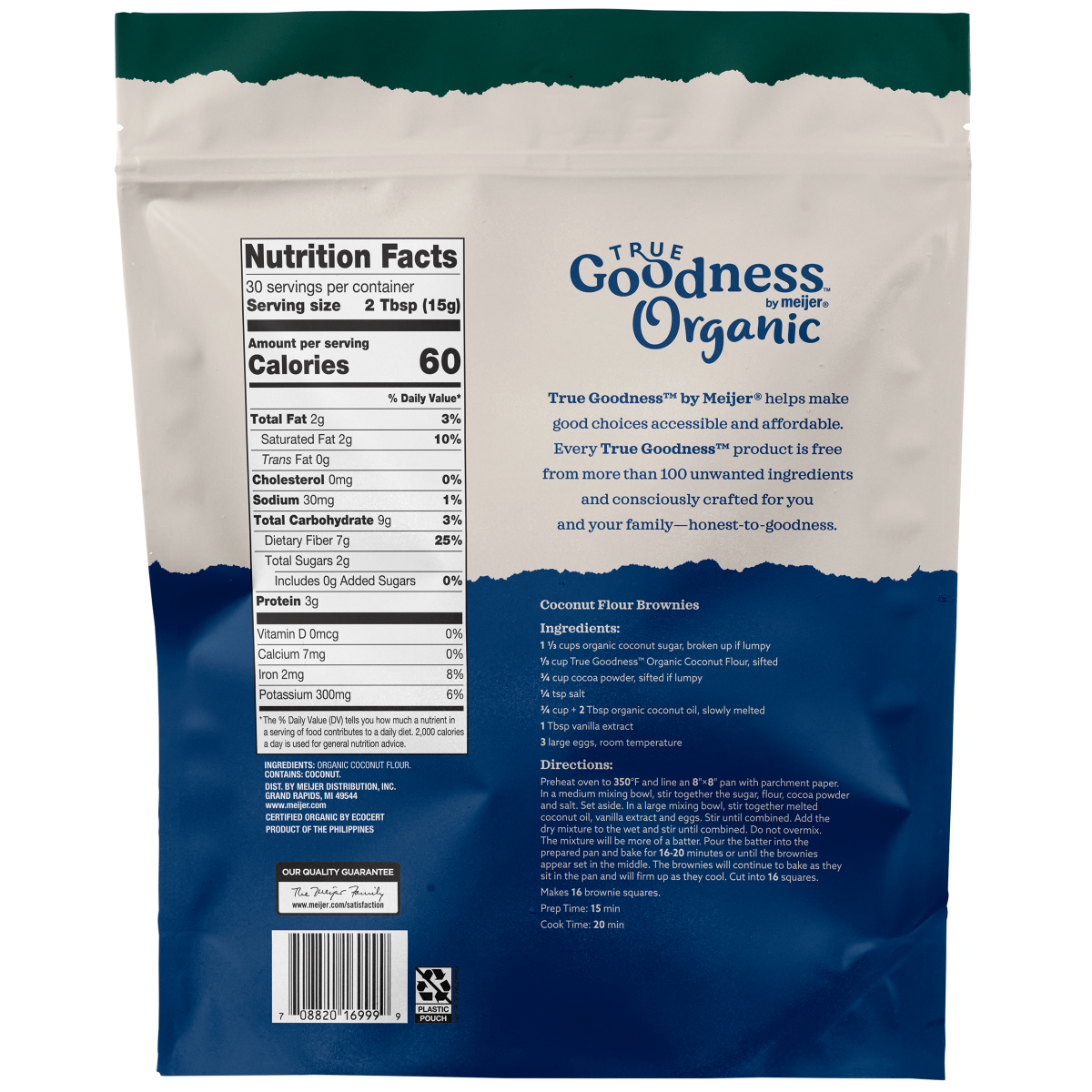 slide 2 of 2, True Goodness Organic Coconut Flour, 16 oz