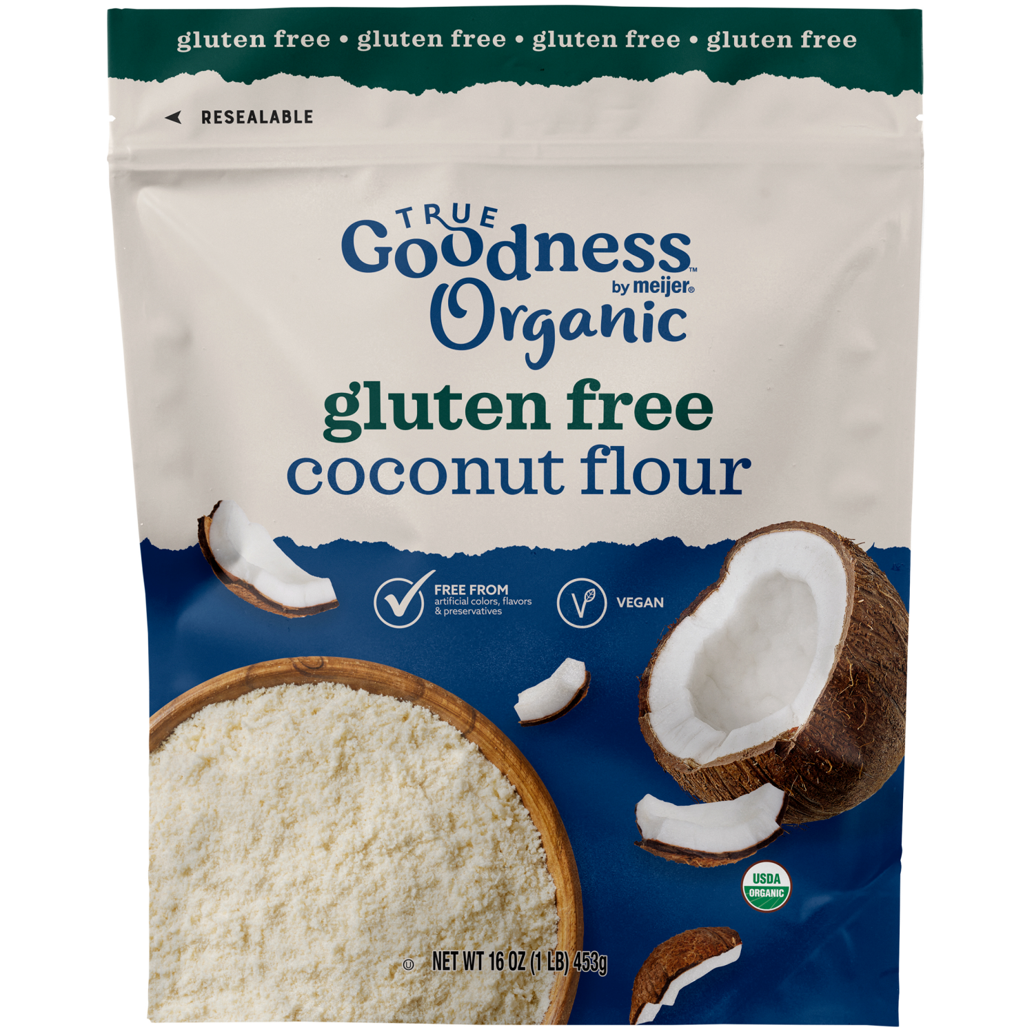 slide 1 of 2, True Goodness Organic Coconut Flour, 16 oz