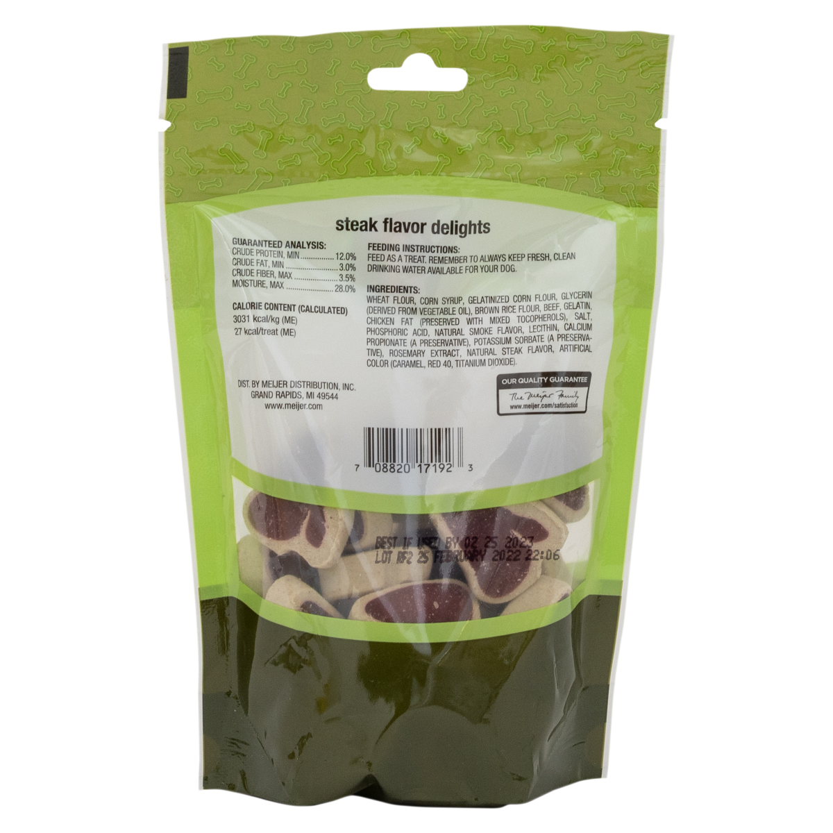 slide 2 of 2, Meijer Steak Delight Dog Treats, 6 oz