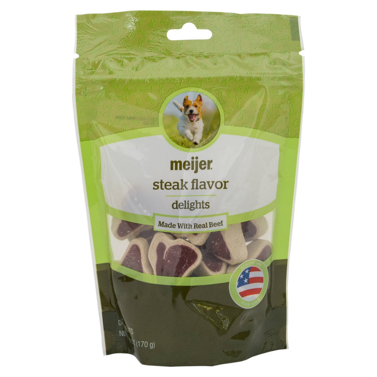 slide 1 of 2, Meijer Steak Delight Dog Treats, 6 oz