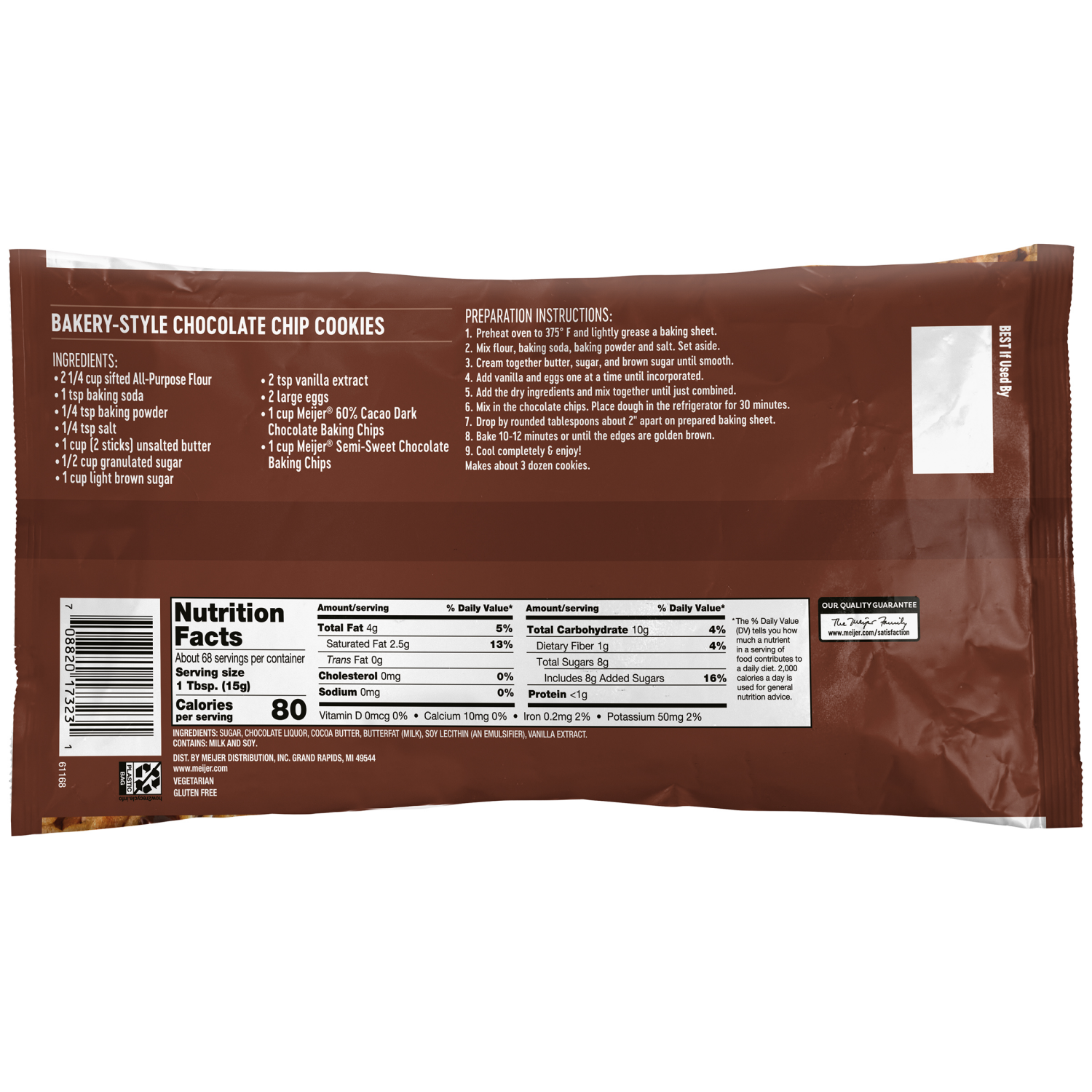 slide 2 of 2, Meijer Semi-Sweet Chocolate Baking Chips, 36 oz