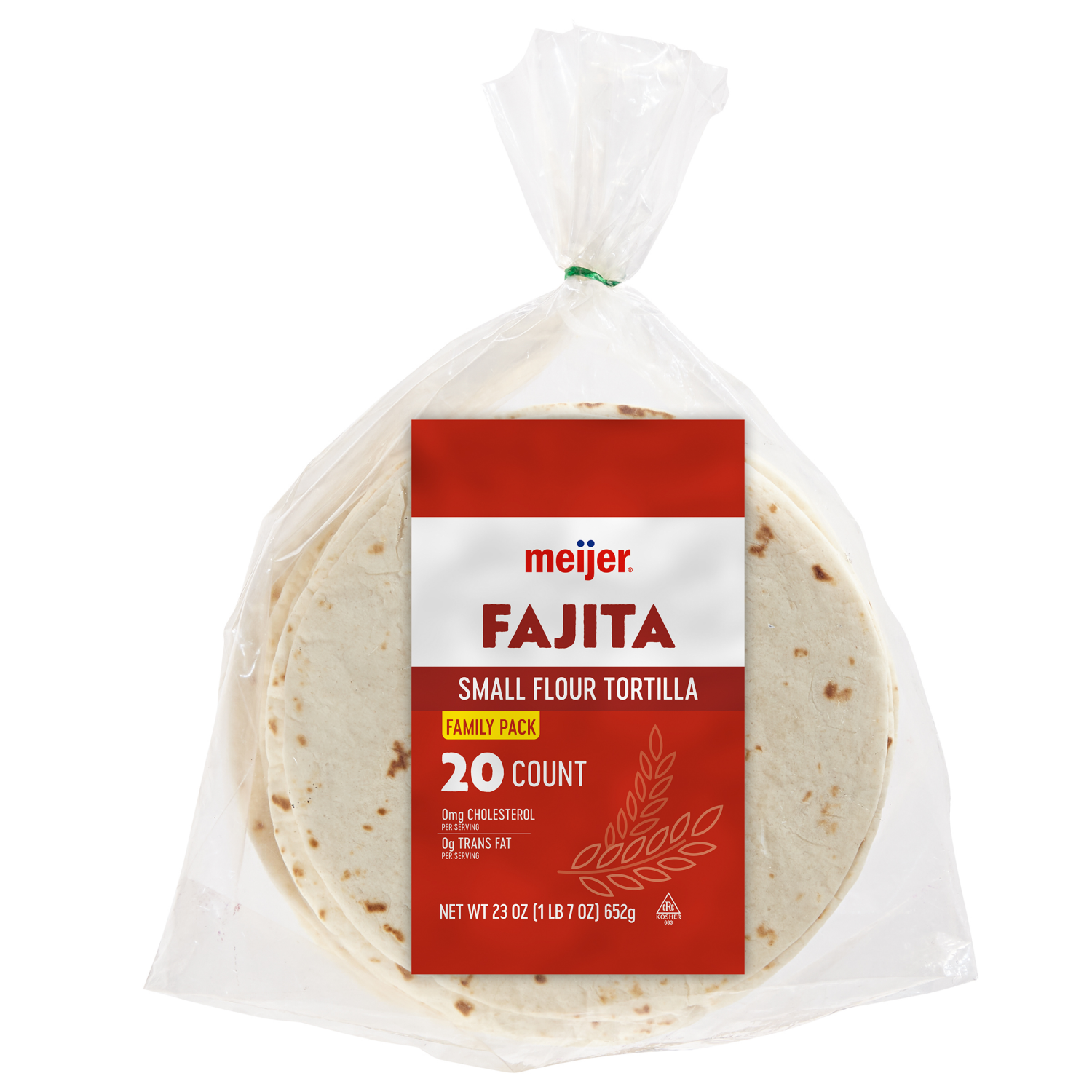 slide 1 of 2, Meijer Fajita Flour Tortillas Family Pack, 20 ct