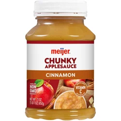 Meijer Chunky Applesauce Cinnamon 23 Oz