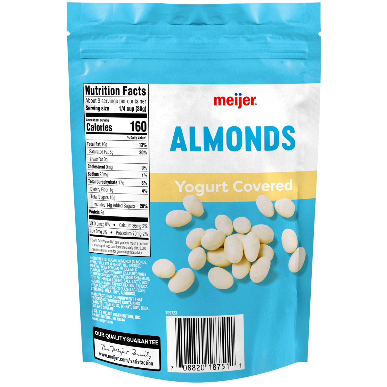 slide 2 of 2, Meijer Yogurt Covered Almonds, 9.5 oz