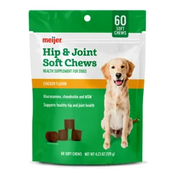 Meijer Dog Hip & Joint Soft Chews, Chicken Flavor, 60 Soft Chews
