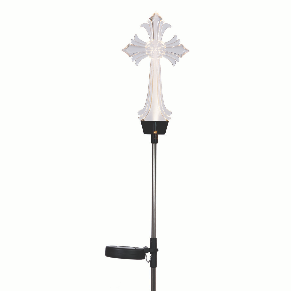 slide 1 of 1, ROOM & RETREAT Solar LED Angel or Cross Garden Light, 1 ct