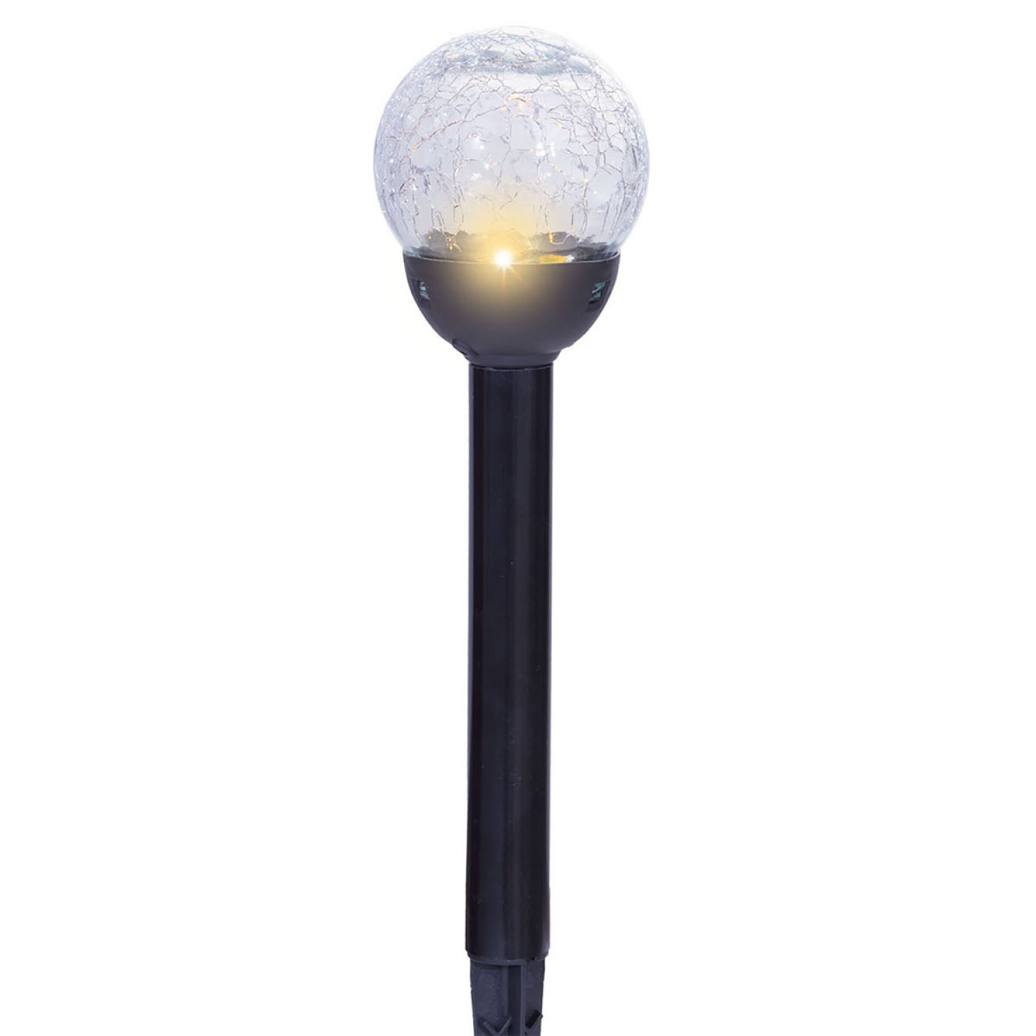 slide 1 of 1, ROOM & RETREAT Crackle Solar Pathlight, 14.96 in