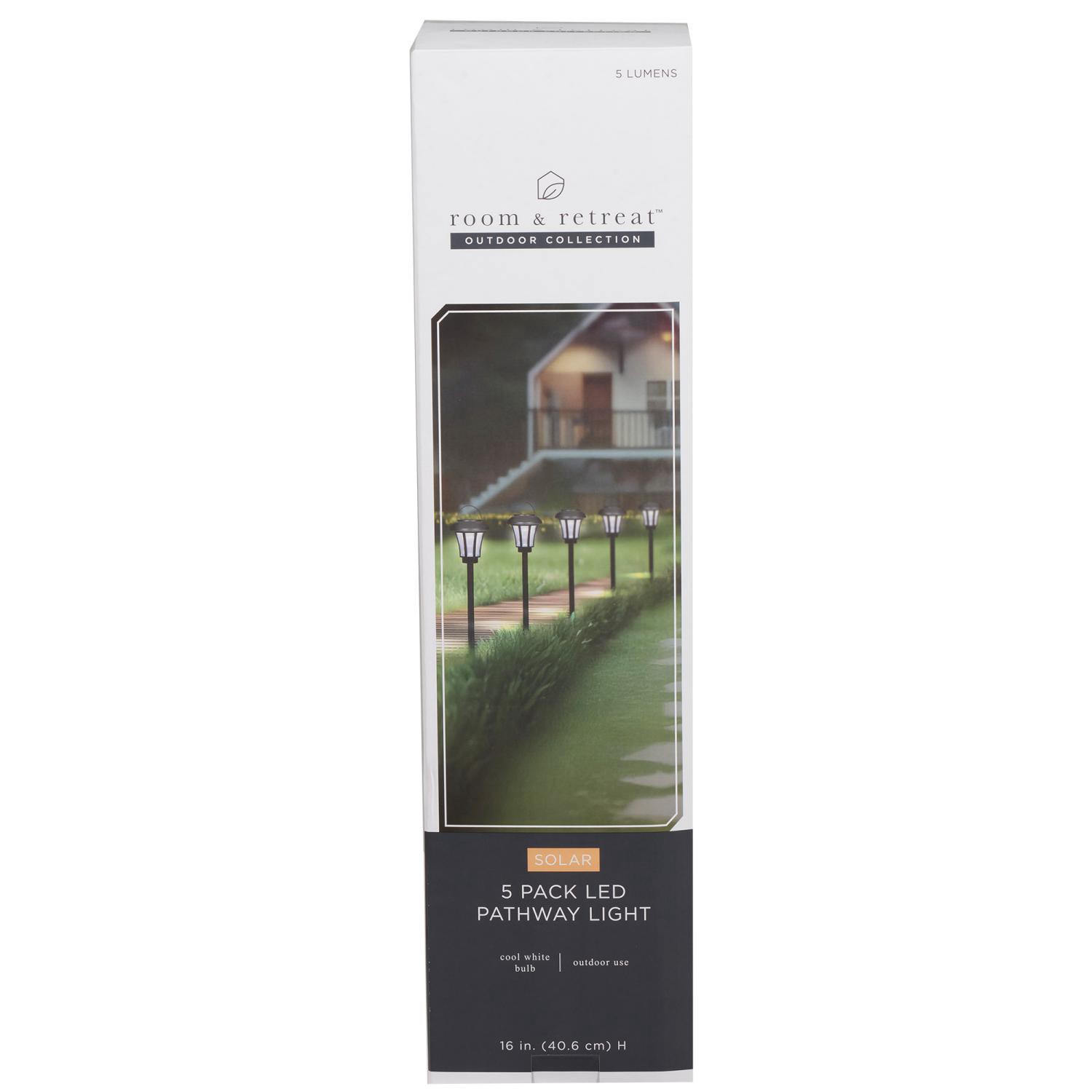 slide 1 of 2, Rr Solar Power Led Pathway Light, 16 Inch, 5 Pack, 5 ct