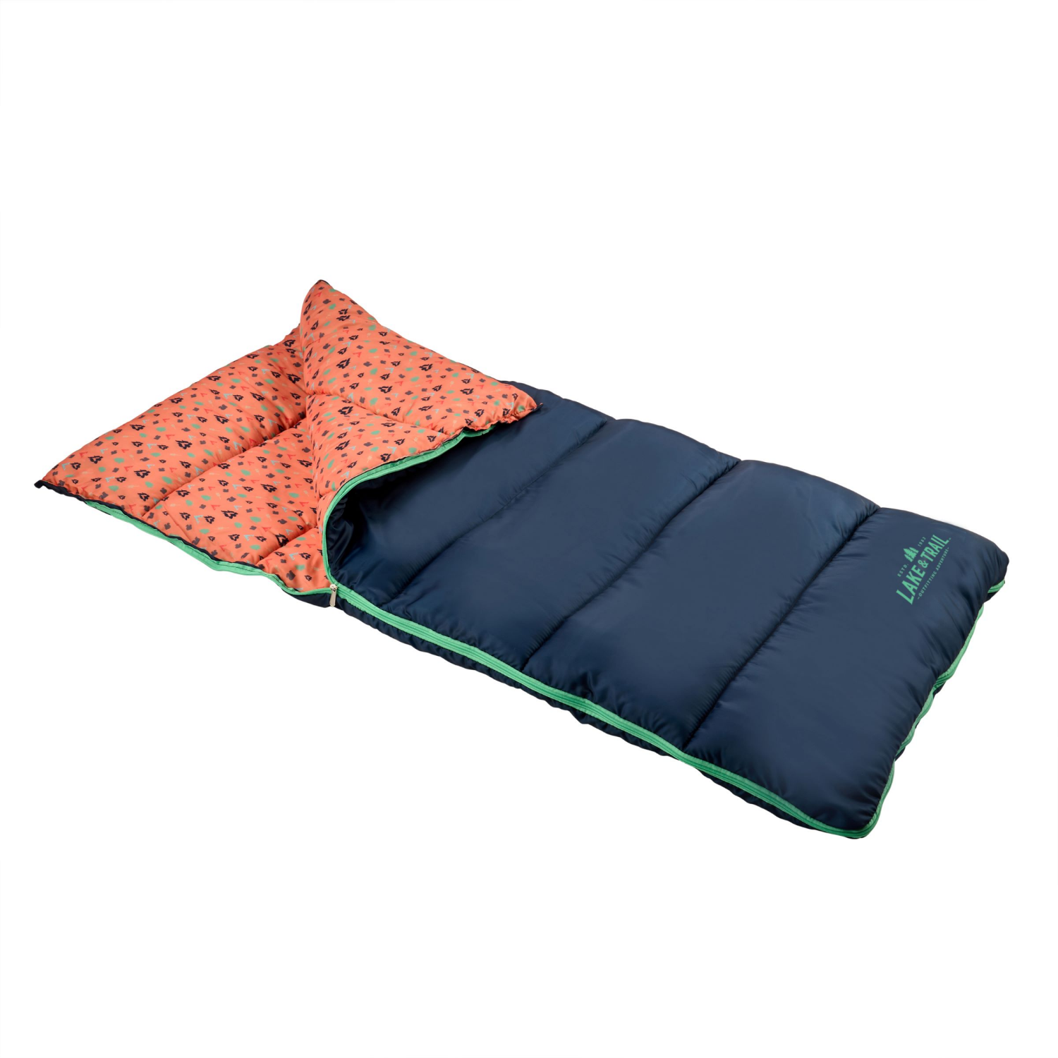slide 4 of 8, Lake & Trail S'mores 50F Youth Sleeping Bag, 1 ct