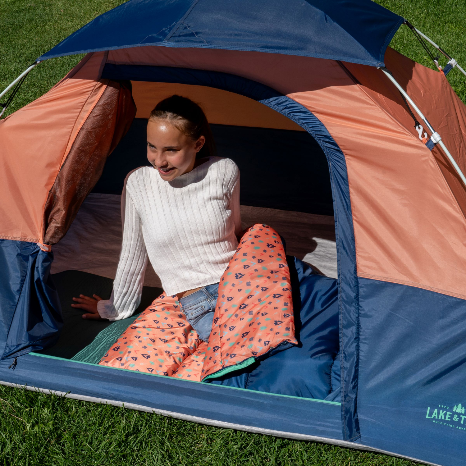 slide 6 of 8, Lake & Trail S'mores 50F Youth Sleeping Bag, 1 ct