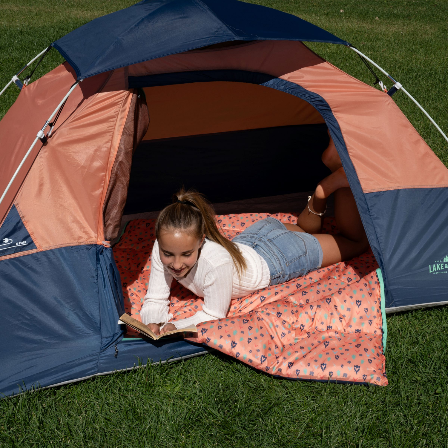 slide 7 of 8, Lake & Trail S'mores 50F Youth Sleeping Bag, 1 ct