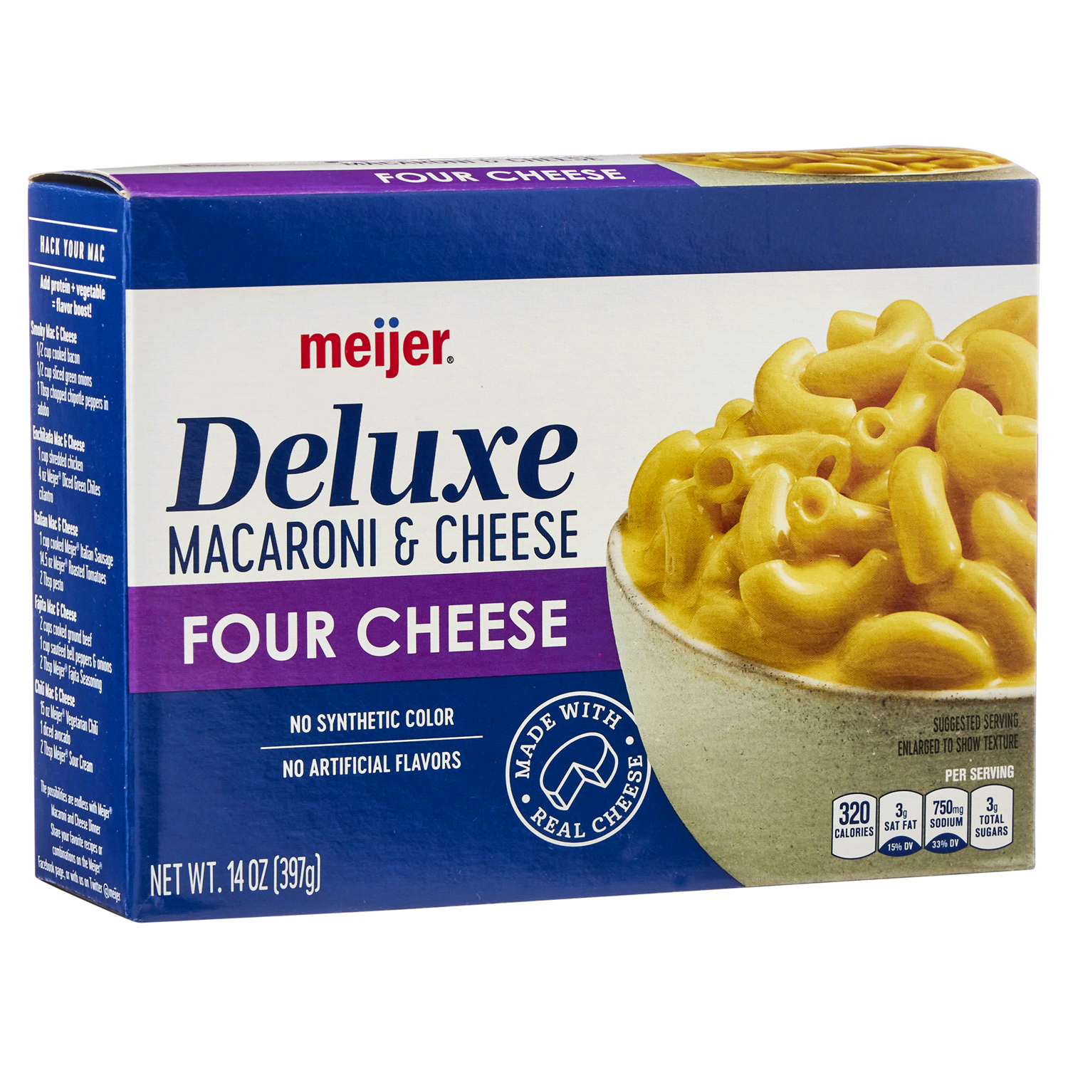 slide 4 of 5, Meijer Deluxe Four Cheese Mac and Cheese, 14 oz