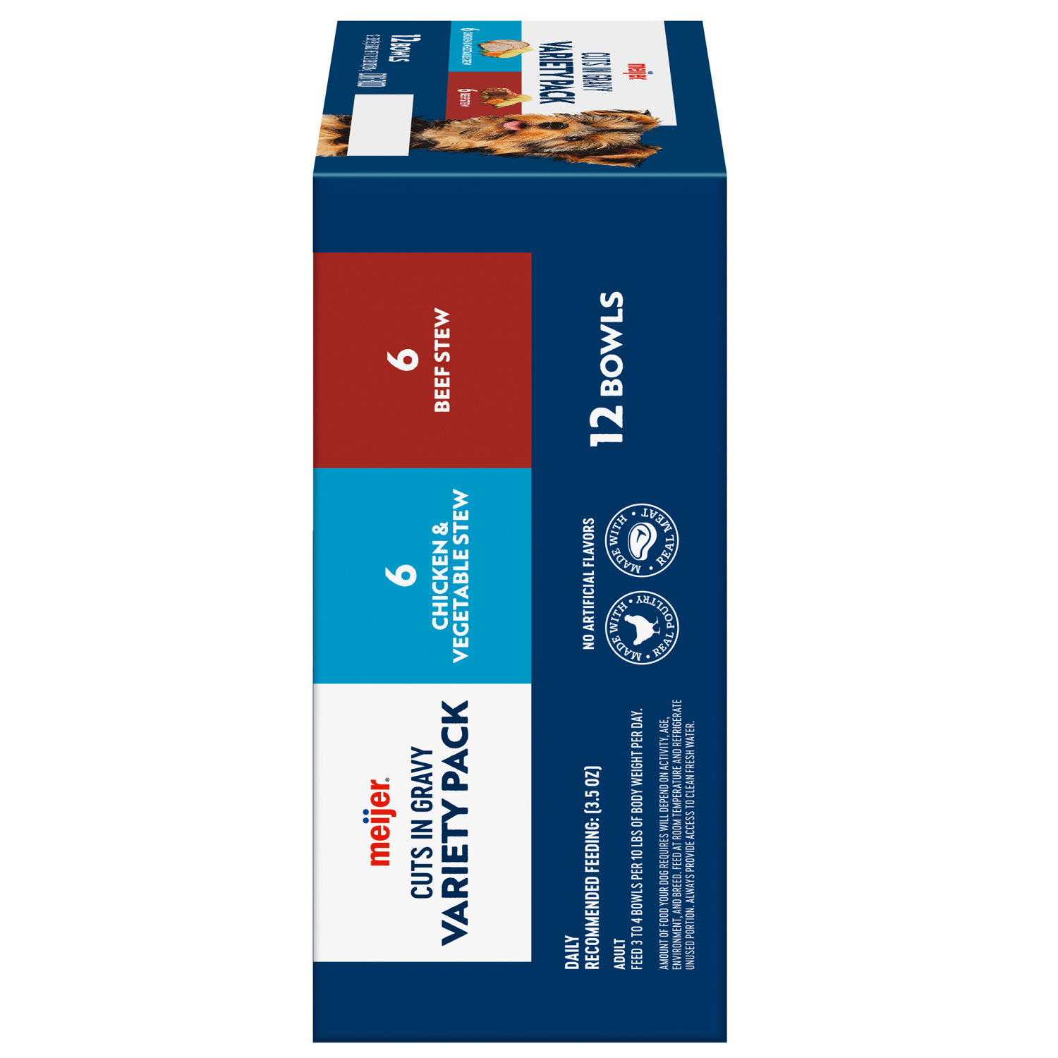 slide 3 of 5, Meijer Wet Dog Cuts in Gravy Variety Pack, 12 ct; 3.5 oz