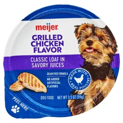Meijer Grilled Chicken Flavor Classic Loaf, Wet Dog Food, 3.5 Oz