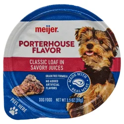 Meijer Porterhouse Flavor Classic Loaf, Dog Food, 3.5 Oz