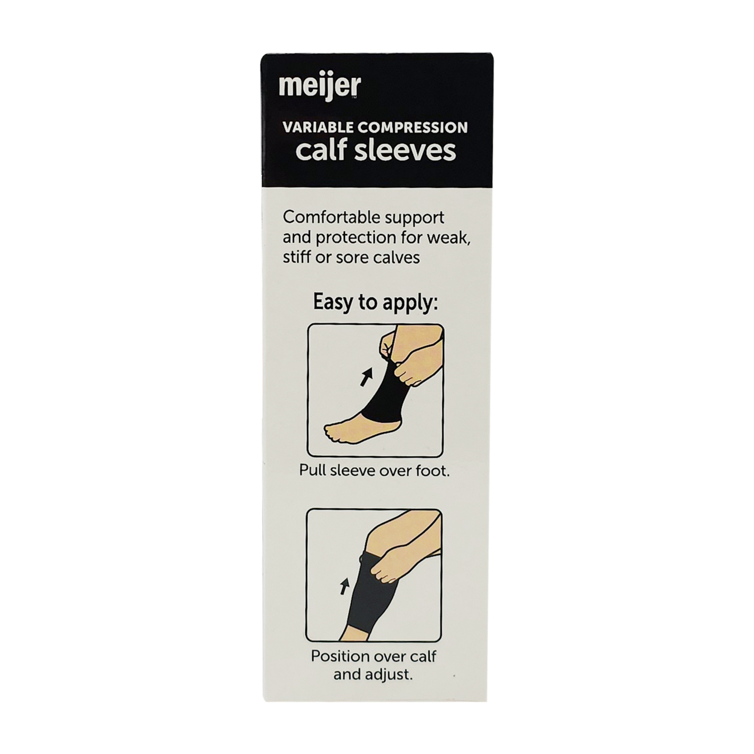 slide 2 of 4, Meijer Calf Compression Sleeve L/Xl, LG/XL