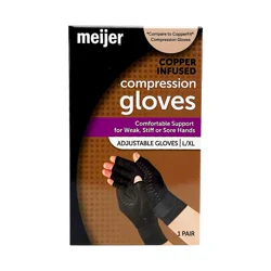MEIJER COPPER COMPRESSION GLOVES L/XL