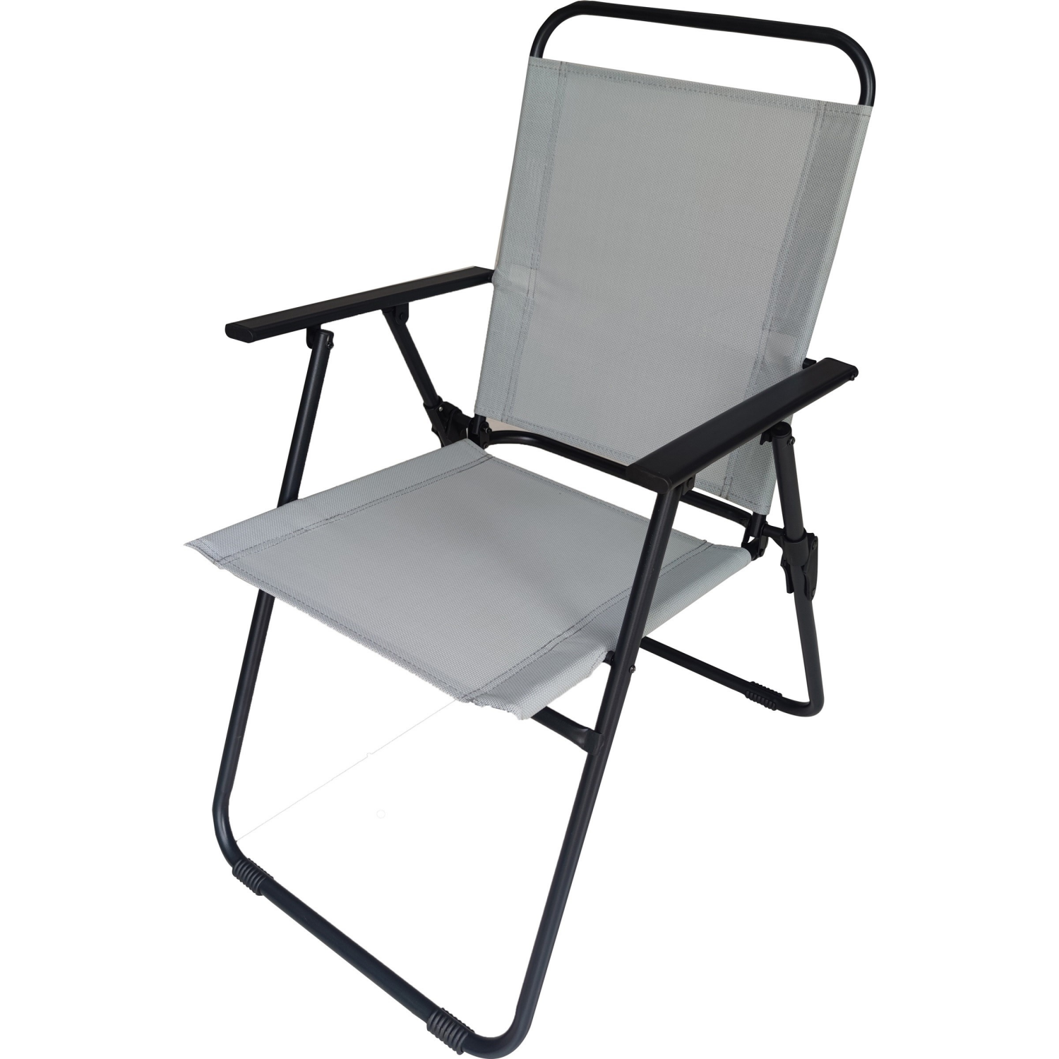 slide 3 of 5, Room & Retreat, Sling Folding Chair, Gray, 25.98 in