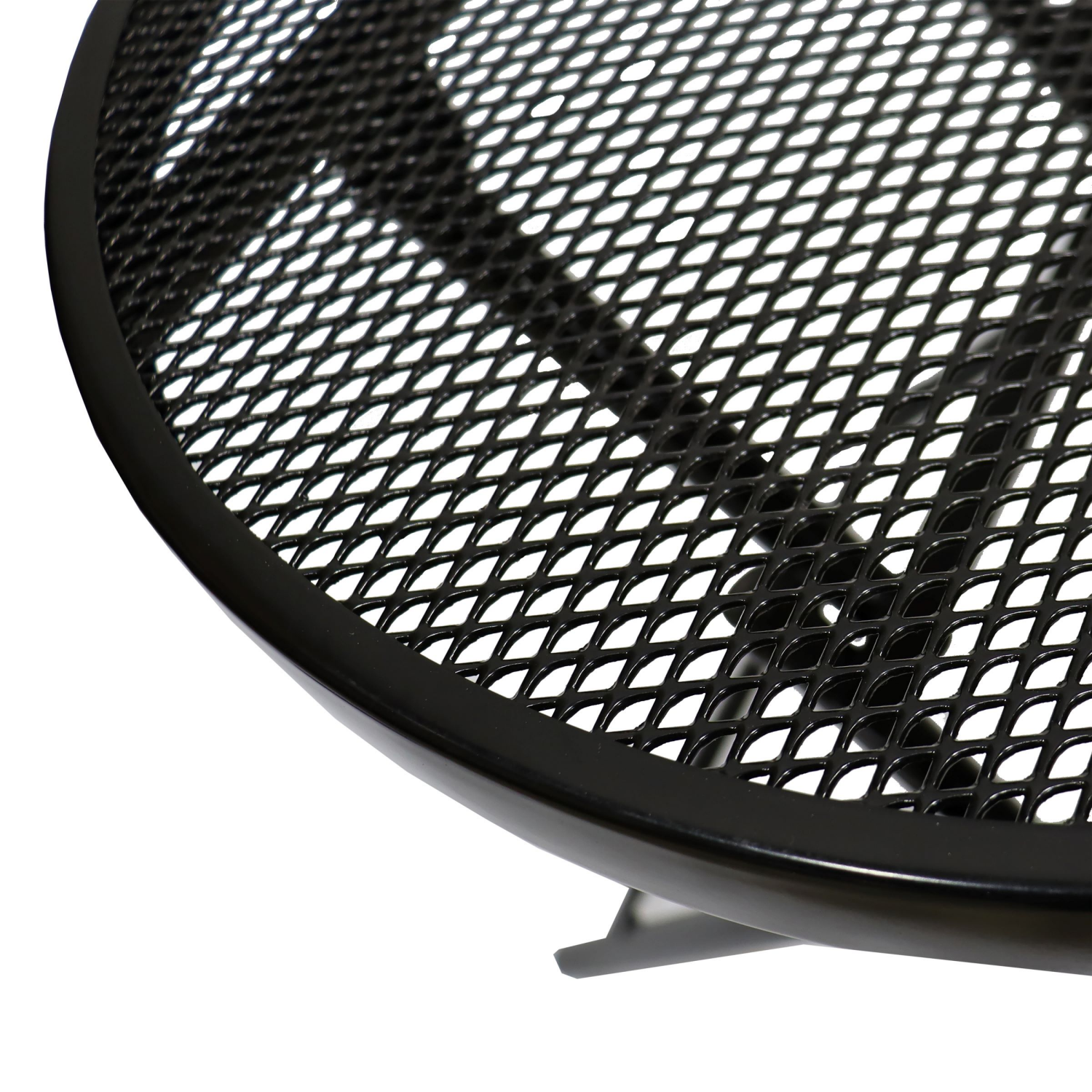 slide 5 of 5, Room & Retreat Steel Mesh Folding Table, 18 in, 18.1 in dia